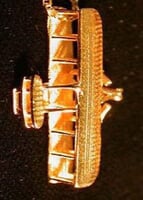 14K Gold Wright Flyer Airplane Pendant 14K Gold Wright Flyer Airplane Pendant
