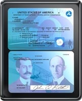 Modern Pilot License Plaque - Black Modern Pilot License Plaque - Black