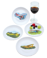Airplane Plates | Set of 4 Airplane Plates | Set of 4