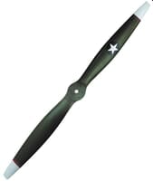 Large Vintage Propeller | White Tips & Red Stripes Large Vintage Propeller | White Tips & Red Stripes