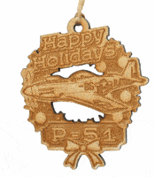 P-51 Mustang Wooden Ornament