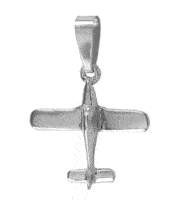 Silver Piper Style Airplane Pendant Silver Piper Style Airplane Pendant