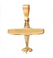 14K Gold Airplane Pendant Jewelry | Cessna Style