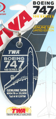 TWA 747-100 Airplane Skin Relic