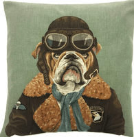 Aviator Dog Throw Pillow Covers