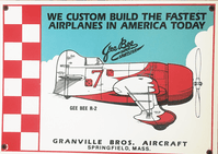 Gee Bee R-2 Steel Sign | Second Gee Bee R-2 Steel Sign | Second