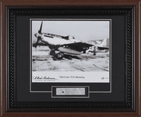 P-51 Mustang Old Crow Photo Autographed & Skin Relic P-51 Mustang Old Crow Photo Autographed & Skin Relic