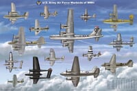 WWII Warbirds Military Airplanes Poster WWII Warbirds Military Airplanes Poster