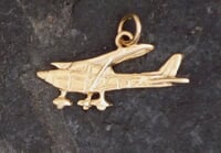 Gold Cessna Airplane Charm Jewelry Gold Cessna Airplane Charm Jewelry