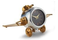 Metal Airplane Clock 