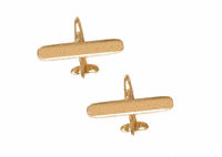 14K Gold High Wing Post Airplane Earrings 14K Gold High Wing Post Airplane Earrings