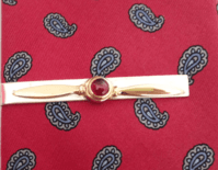 Airplane Propeller Tie Clip | Garnet Gemstone Airplane Propeller Tie Clip | Garnet Gemstone