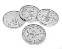 Aircraft Instrument Coaster Set Aircraft Instrument Coaster Set