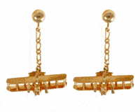 14K Gold Wright Flyer Earrings 14K Gold Wright Flyer Earrings