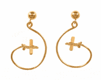 14K Gold Aerobatic Flight Earrings | Piper Style 
