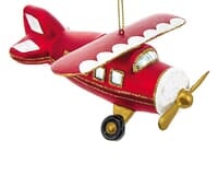 Red Glass Airplane Ornament Red Glass Airplane Ornament