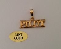 14k Gold Pilot Pendant