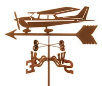 Steel Cessna Style Airplane Weather Vane Steel Cessna Style Airplane Weather Vane