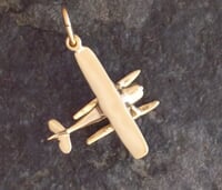 Gold Cessna Floatplane Airplane Pendant Jewelry Gold Cessna Floatplane Airplane Pendant Jewelry