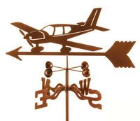 Steel Piper Style Airplane Weather Vane 