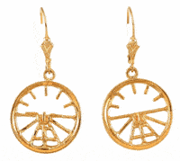 14K Gold Attitude Indicator Earrings 14K Gold Attitude Indicator Earrings