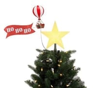 Santa's Animated Lit Hot Air Balloon Tree Topper Santa's Animated Lit Hot Air Balloon Tree Topper