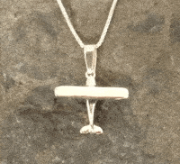 Silver Cessna Pendant with Necklace Silver Cessna Pendant with Necklace