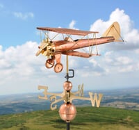 Large Biplane Airplane Weather Vane Large Biplane Airplane Weather Vane