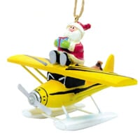 Santa on Float Plane Ornament Santa on Float Plane Ornament