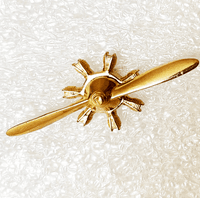 14K Radial Engine with Propeller Tie Tack