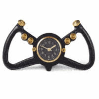 Aircraft Yoke Desk Clock | Black Aircraft Yoke Desk Clock | Black