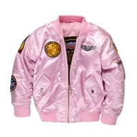Child's Pink MA-1 Flight Jacket Child's Pink MA-1 Flight Jacket