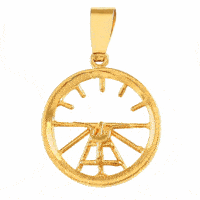 14K Gold Airplane Instrument Pendant | Small 14K Gold Airplane Instrument Pendant | Small