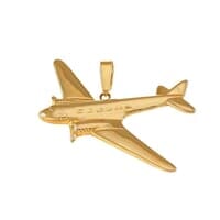 Gold DC-3 Airplane Pendant Jewelry Gold DC-3 Airplane Pendant Jewelry