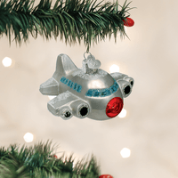 Jet Airplane Glass Ornament | <font color=red>Super Saver</font color> Jet Airplane Glass Ornament | <font color=red>Super Saver</font color>