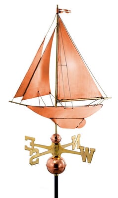 Racing Sloop Sailboat Weather Vane