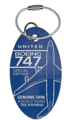 United B 747 Stratolauncher Airplane Tags