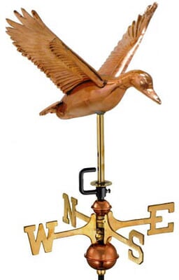 Flying Duck Weathervane, Garden Size