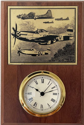P-51 Mustang Wall Clock <font color=red>New Markdown</font>