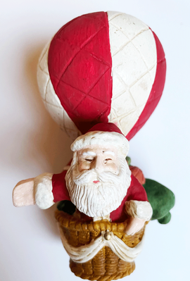 Santa in Hot Air Balloon Ornament