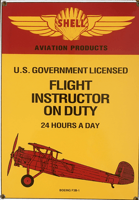 Flight Instructor on Duty Sign