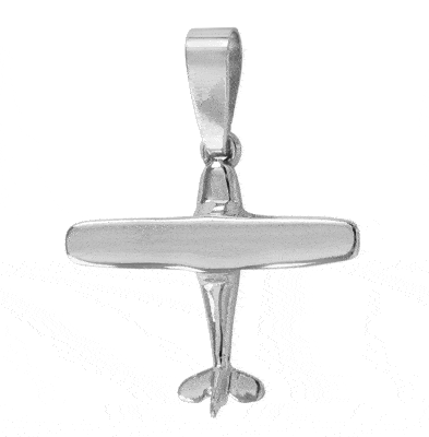 Silver Cessna Style Airplane Pendant 