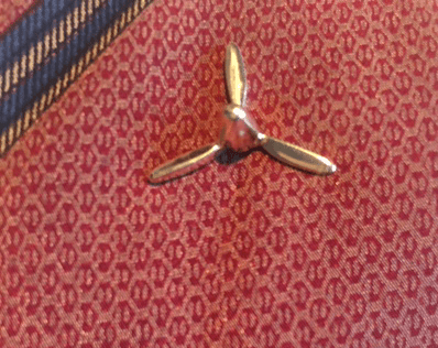 14k Gold 3-Blade Propeller Tie Tack or Lapel Pin