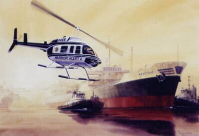 Bell 206 Jet Ranger Helicopter Print