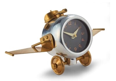 Metal Airplane Clock