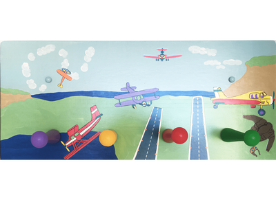 Child's Airplane Peg Rail