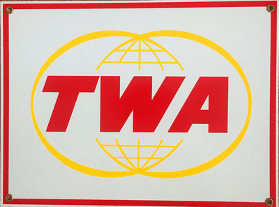 Vintage TWA Logo Sign <font color=red>New Markdown</font>