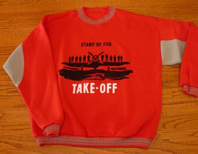 Red Take-Off Airplane Sweatshirt <font color=red>Super Sale</font color>