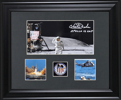 Astronaut Charles Duke Autographed Wall Art
