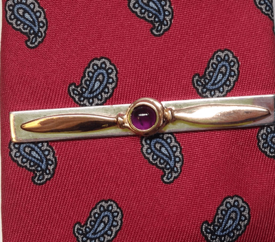 Airplane Propeller Tie Clip | Amethyst